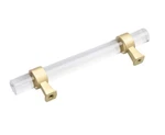 Gliderite 6-1/4" 160 Mm Clear Acrylic Cabinet Pull Satin Gold (set Of 4). Fixed Price $7.00.