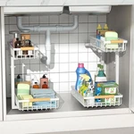Merrylun Under Sink ORGANIZERS,5 Adjustable Height Metal Pull Out .... Fixed Price $50.75.