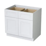 Shaker Style Unassembled Kitchen Solid Wood Base Cabinet 1 Shelf 2 Door Drawer. Fixed Price $479.99.
