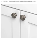 10 Pack Gliderite 1-1/4" Round Beaded Cabinet Knob Weathered Nickel- 5222-SN. Fixed Price $5.00.