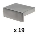*19* Gliderite 1-1/2 In. Satin Nickel Rectangular Cabinet Finger Pull Knobs. Fixed Price $29.99.