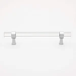 Gliderite 5 In. Clear Acrylic Cabinet Drawer Pull W/ Polished Chrome Bases 9-PK. Fixed Price $24.95.