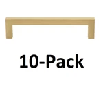 *10-PACK* Gliderite 5 In. Center-to-center Champagne Gold Square Bar Pulls. Fixed Price $29.99.