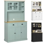 Homcom Kitchen Cabinet With Microwave Stand, 71" Pantry. Fixed Price $195.99.