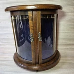Vintage Price Wood Jewelry Cabinet Curved Glass Door Half Round Tabletop Display. Fixed Price $69.98.