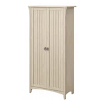 Bush Furniture Salinas Tall Storage Cabinet With Doors Antique White, Offi.... Fixed Price $345.77.