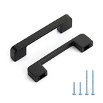 Home Edit Black Cabinet Pulls 3-3/4 Inch Hole Spacing Wide Base Kitchen. Fixed Price $88.20.