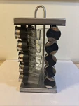 Olde Thompson Counter Revolving Rack 20 Glass Jars ,no Spices. Fixed Price $50.00.