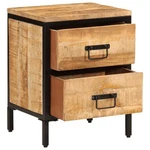 Bed Cabinet With Drawers Storage Side Table Solid Rough Wood Mango Vidaxl. Fixed Price $85.99.