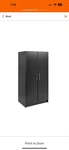 Prepac Black Cabinet Pantry Storage & Garage 20 DX32"WX24"H. Fixed Price $200.00.
