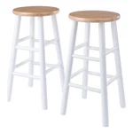 Winsome Huxton 2-PIECE 24"H Solid Wood Counter Stool Set Natural/white. Fixed Price $97.36.