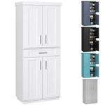 Homcom Kitchen Pantry With Doors And Shelves, Adjustable Shelving. Fixed Price $279.99.