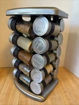 Olde Thompson Counter Revolving Rack 20 Glass Jars -some Spices Included. Fixed Price $28.88.