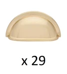 *29* Gliderite 3 In. Center-to-center Champagne Gold Classic Bin Cup Pulls. Fixed Price $45.99.