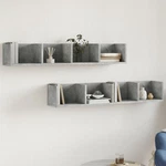 Wall Cabinets Set Of 2 Concrete Grey Engineered Wood Medium. Fixed Price $140.91.