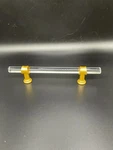 3X Gliderite 7" 5" Center Clear Acrylic Cabinet Pull Satin Gold 4718-128-S. Fixed Price $5.49.