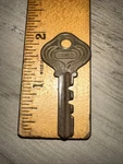 Antique Key: #804 Nickel Brass Unique Design. Fixed Price $12.50.