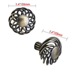 Utopia Alley Aire Round Swirl Cabinet Pull - Antique Brass Metal Knobs 1.4". Fixed Price $63.61.