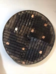 Wood And Copper Eclectic Wall Hanging. Fixed Price $225.00.