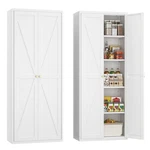 71" Kitchen Pantry Storage Cabinet, Metal With Doors And Shelves. Fixed Price $139.99.