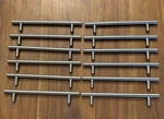 Gliderite 6-1/4" Center-to-center Bar Pulls (12-PACK) Solid Handle Stainless. Fixed Price $22.00.