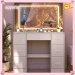 Costway TY327770WHFDS Makeup Dressing Table & Storage Shelves - White. Fixed Price $112.99.
