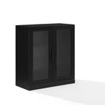 Crosley Furniture Essen Stackable Glass Door Kitchen Pantry Storage In Black. Fixed Price $218.40.