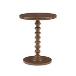 Powell Tarkin Round Hazelnut Turned Spindle Pedestal Side Accent Table. Fixed Price $55.77.