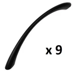 *9* Gliderite 5 In. Center-to-center Matte Black Large Loop Cabinet Pulls. Fixed Price $15.99.