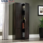 Storage Cabinet W/ Adjustable Shelves Home Kitchen Organization Cinnamon Cherry. Fixed Price $270.12.