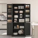 Hoobro Farmhouse Kitchen Pantry Cabinet 69.7 Storage. Fixed Price $199.99.