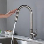Touch Kitchen Sink Faucet With Pull Down Sprayer Contemporary Single-handle Home. Fixed Price $156.88.
