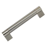 10X Euro Twin Bar Style 6-5/16" Centers Brushed Nickel Door Handle Pull 7-9/32". Fixed Price $77.08.