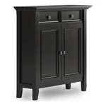 Simpli Home Amherst 36"W Solid Wood Entryway Storage Cabinet Hickory Brown. Fixed Price $416.92.