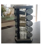 Olde Thompson 16-JAR Rotating Spice Rack With Labeled Glass Jars, Used. Fixed Price $10.00.