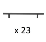 *lot Of 23* Gliderite 7 In. Matte Black Solid Cabinet Handle Drawer Bar Pulls. Fixed Price $38.99.
