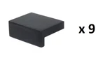 *lot Of 9* Gliderite 1.5 In. Oil-rubbed Bronze Modern Rectangular Finger Pulls. Fixed Price $17.99.