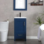 Eclife 18 Bathroom Vanity Set W/ Drop Resin Sink Faucet Cabinet Combo. Fixed Price $319.99.