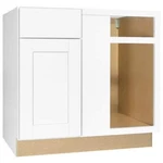 Assembled Blind Base Corner Kitchen Cabinet Shaker 36" X 34.5" 24" Satin White. Fixed Price $368.83.