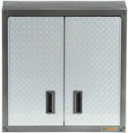 Garage Wall Storage Cabinet 28 In. H X 12 Steel Silver Tread. Fixed Price $250.79.