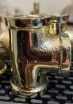 1/2 Inch Tee Brass Gold Finish Female Pipe Thread. Fixed Price $28.00.