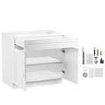 Uimoso 30" X 24"D 34.5"H White Shaker Cabinet With Drawer, Ready To Assemble. Fixed Price $193.99.