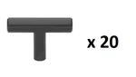 *2 10-PACKS* Gliderite In. Matte Black Solid T-bar Cabinet Handle Drawer Knobs. Fixed Price $22.99.