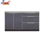 Aluminum Slate Gray 3-PIECE 64 In. Outdoor Kitchen Cabinet Set With Countertop. Fixed Price $3802.83.