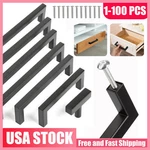 Matte Black Square Modern Cabinet Handles Pulls Kitchen Drawer Stainless Steel. Fixed Price $149.98.
