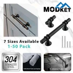 Black Modern Round Cabinet Handles Bar Pull Knobs Kitchen Drawer Stainless Steel. Fixed Price $205.88.