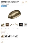 Gliderite 2.5-INCH Cc Antique Brass Classic Cabinet Gold (10-PACK). Fixed Price $20.00.