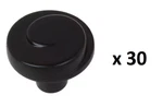 *3 10-PACKS* Gliderite 1-1/8 In. Dia Matte Black Classic Wave Cabinet Knob. Fixed Price $33.99.