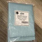 Home Queen Faux Silk Blackout Kitchen Curtains Aqua 30WX 24L. Fixed Price $13.54.