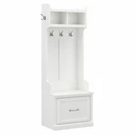 Woodland 24W Hall Tree & Shoe Bench W/ Drawer White Ash - Engineered. Fixed Price $299.99.